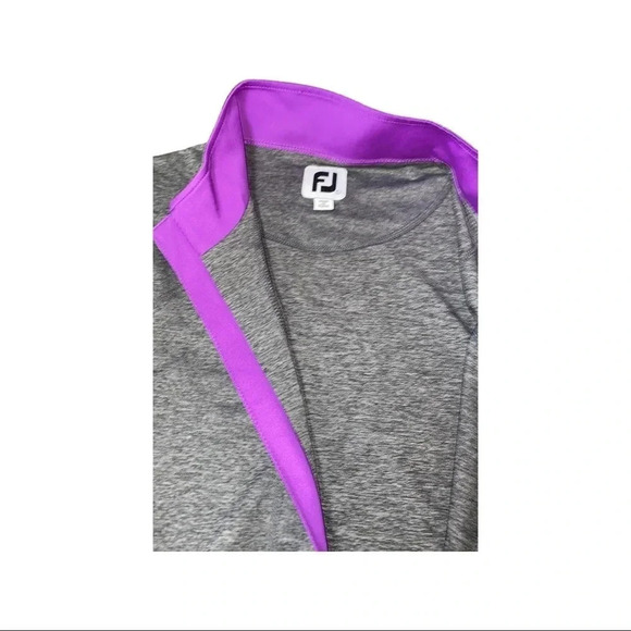 Footjoy Long Sleeve Purple Gray Track Jacket for Golf Size Large - Picture 4 of 7